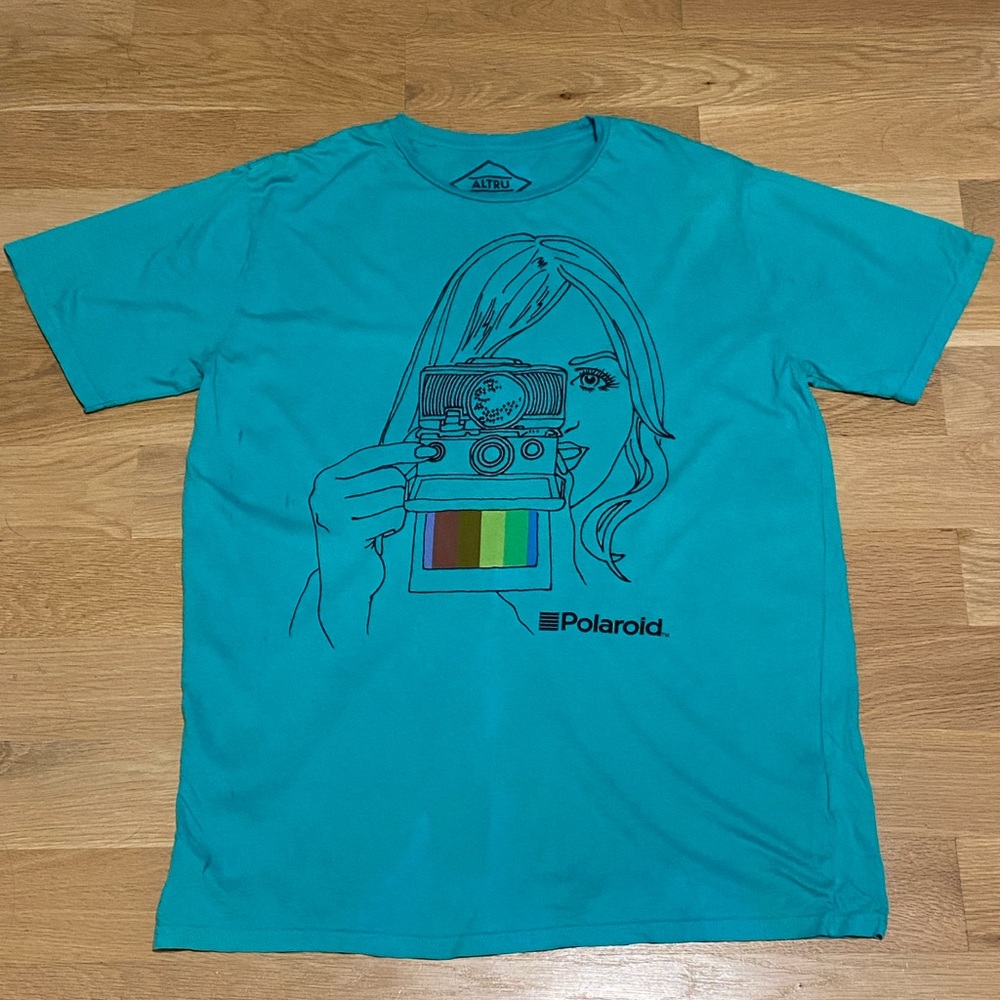 Teal Polaroid Vintage-Style Tshirt